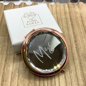 THE RING BOXES NWOT in Box Compact Mirror "MRS"